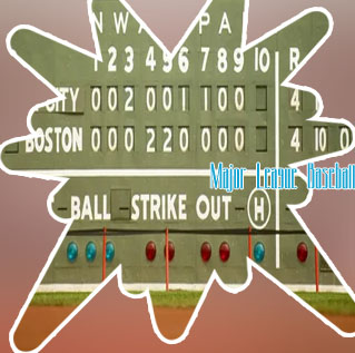 Major league baseball scoreboard